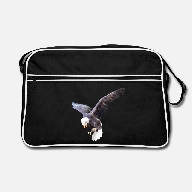 Adler im Sturzflug Retro Tasche