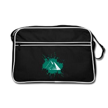 Pyramides d’éclaboussures - Sac Retro - noir/blanc - Devant