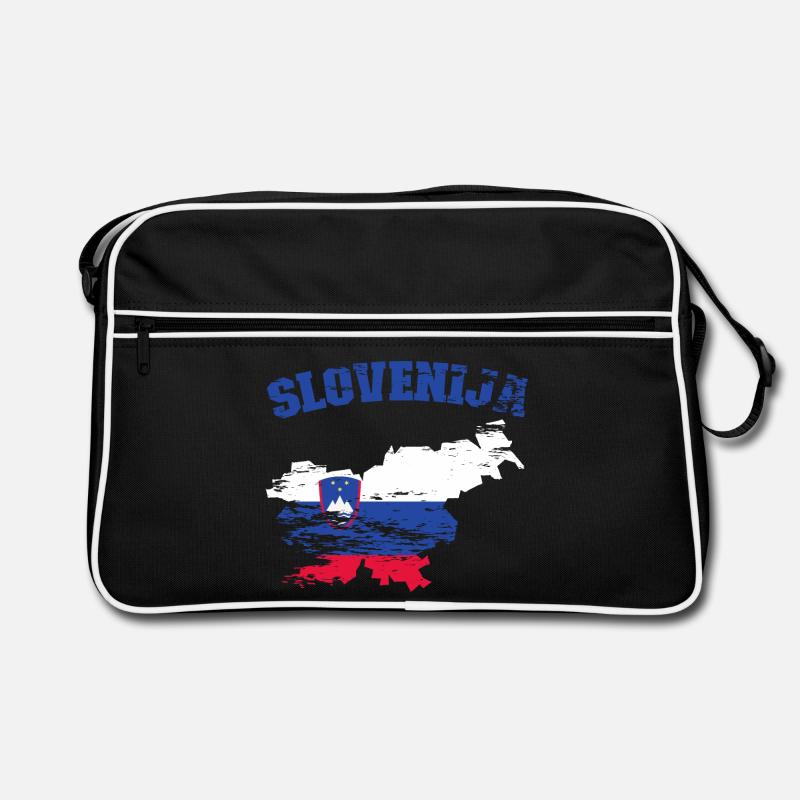 Carte du drapeau de la Slovénie utilisée Sac Retro