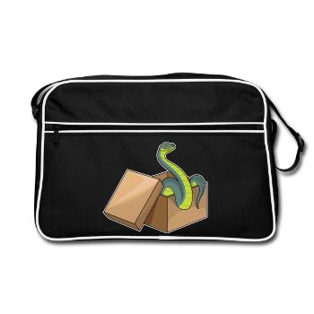 Snake Cardboard - Retro Bag - black/white - Front