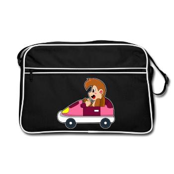 Monkey Car - Retro Bag - black/white - Front