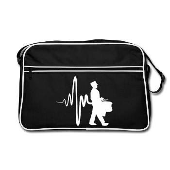 Tambour de parade - Sac Retro - noir/blanc - Devant