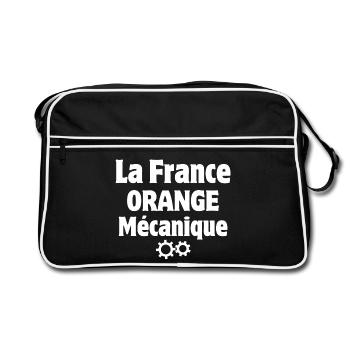 France, je suis Français, j'aime la France - Sac Retro - noir/blanc - Devant