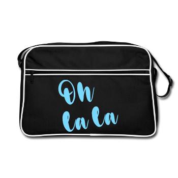 OH LA LA - Retro Tasche - Schwarz/Weiß - Vorne