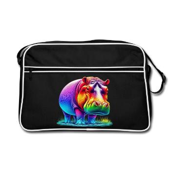 Hippopotame - Sac Retro - noir/blanc - Devant