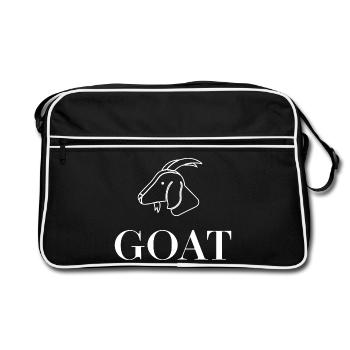 Impression GOAT de Goat en Dessin de Chèvre - Sac Retro - noir/blanc - Devant