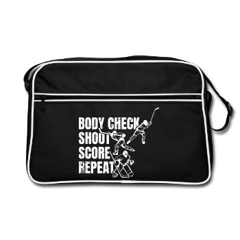 Répétition du score de tir au corps - Sac Retro - noir/blanc - Devant
