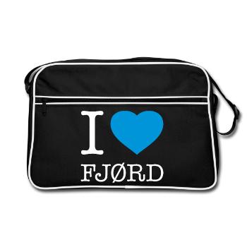 I LOVE FJORD - Retro Bag - black/white - Front