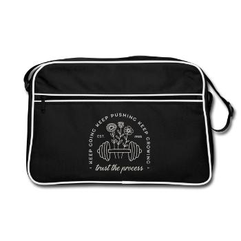 Gym confiance le processus continuer discipline citations - Sac Retro - noir/blanc - Devant