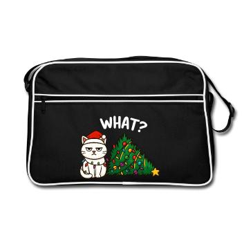 Lumières de Noël Annyoed Cat - Sac Retro - noir/blanc - Devant