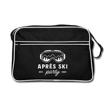 Après-ski party mountain cabin winter trip - Retro Bag - black/white - Front