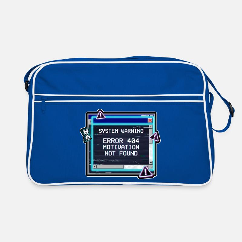Error 404 Motivation Glitch Retro Tasche