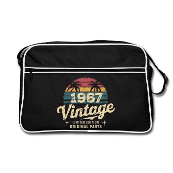 Großartig seit 1967 Geburtstagsgeschenk 1967 - Retro Tasche - Schwarz/Weiß - Vorne