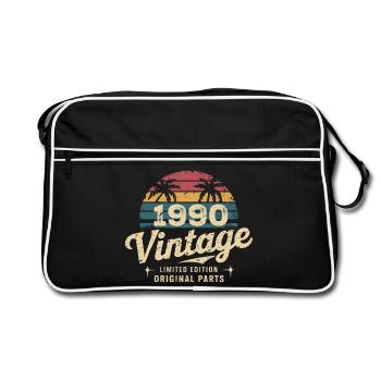 Awesome Since 1990 1990 Birthday Gift - Retro Bag - black/white - Front