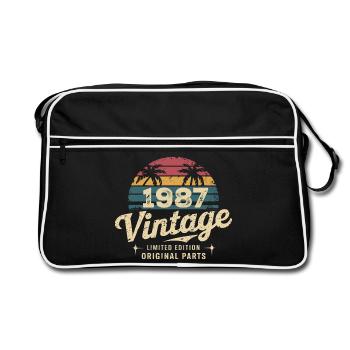 Großartig seit 1987 1987 Geburtstagsgeschenk - Retro Tasche - Schwarz/Weiß - Vorne