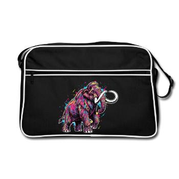 Mammouth Force Musculation - Sac Retro - noir/blanc - Devant