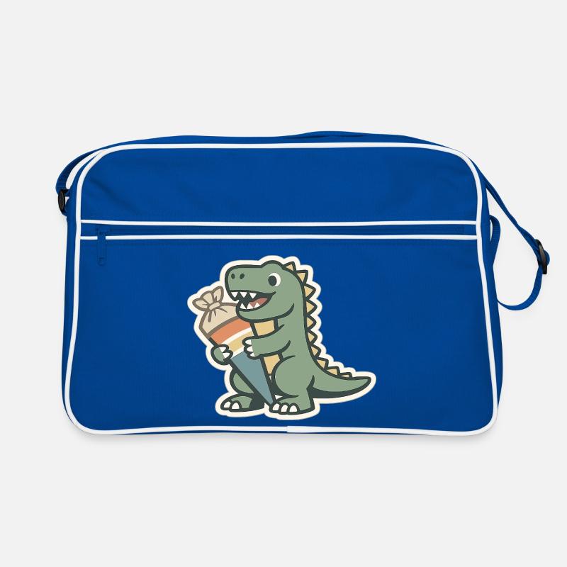 Dino Einschulung Personalisierbar Name Schule Retro Tasche