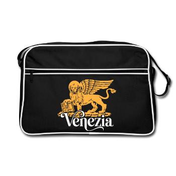 Venise Vénétie Italie Lion Gonfalon Serenissima - Sac Retro - noir/blanc - Devant