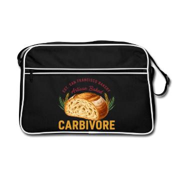 sourdough Bread Baking Carbivore San Francisco - Retro Bag - black/white - Front