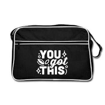 You got this encouragement - Retro Bag - black/white - Front