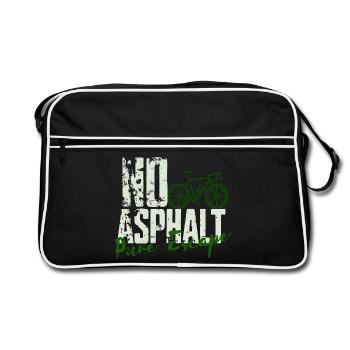 No Asphalt Pure Escape - Retro Bag - black/white - Front