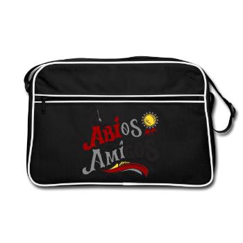ABIOS AMIGOS. Abitur. Abschluss - Retro Tasche - Schwarz/Weiß - Vorne