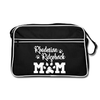 Rhodesian Ridgeback Mom Shirt - Retro Bag - black/white - Front