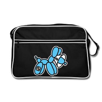 Artiste de ballon Drôle De Ballon Animal Collier de Chien Collier - Sac Retro - noir/blanc - Devant