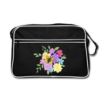 Flower bouquet - Retro Bag - black/white - Front