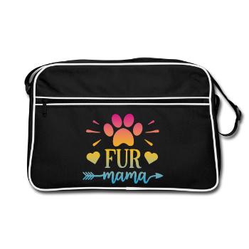 Fur Mama - Retro Bag - black/white - Front