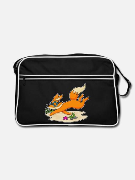 Plongeon de natation Fox Diver Plongeon - Sac Retro - noir/blanc - Devant
