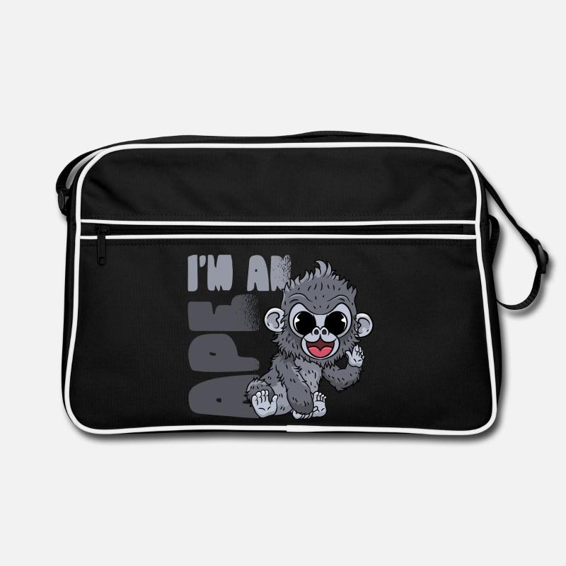 Gorilla Affe Retro Tasche