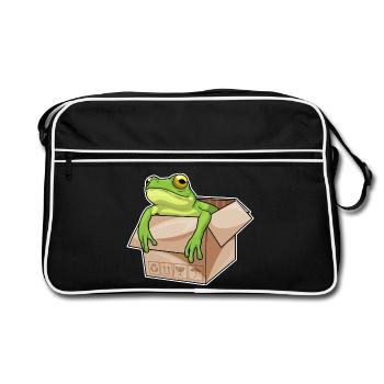 Frosch Karton - Retro Tasche - Schwarz/Weiß - Vorne
