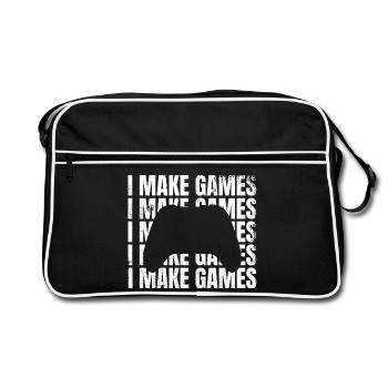 Je développe des jeux - Sac Retro - noir/blanc - Devant
