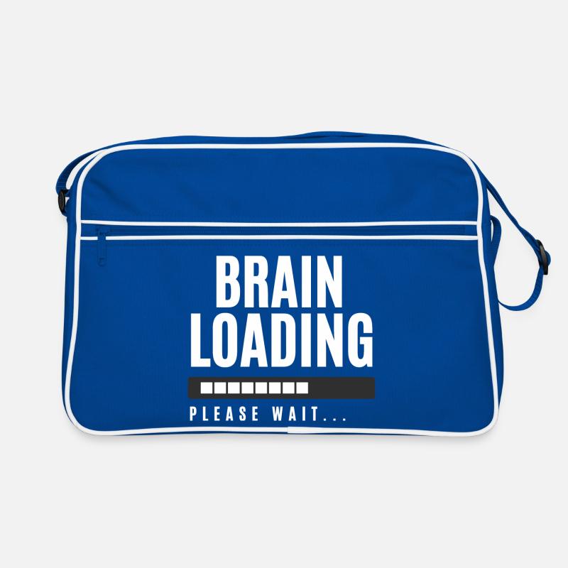 Brain Loading bitte warten Retro Tasche