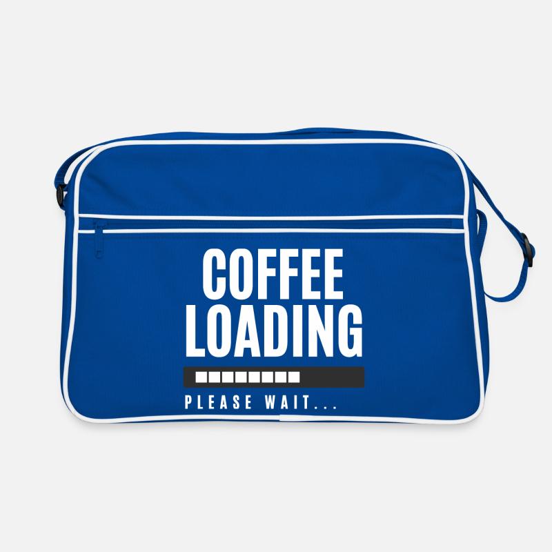 Kaffee wird geladen Bitte warten Retro Tasche