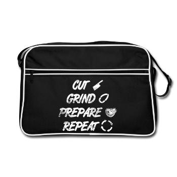 Couper, broyer, préparer - Sac Retro - noir/blanc - Devant