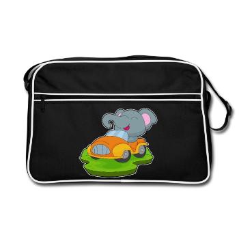 Elephant Car - Retro Bag - black/white - Front