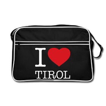 I LOVE TIROL Austria Österreich - Retro Bag - black/white - Front