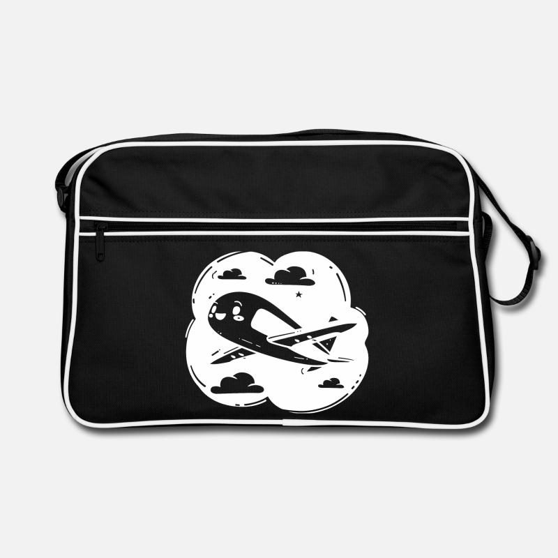 Propeller Plane Drawing Retro Bag