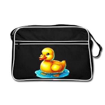 Duckling Duck Duck Duck - Retro Bag - black/white - Front