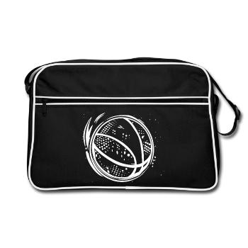 Basketball Drawing - Retro Bag - black/white - Front