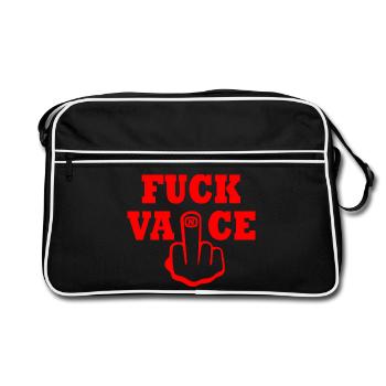 fuck vance - Retro Tasche - Schwarz/Weiß - Vorne