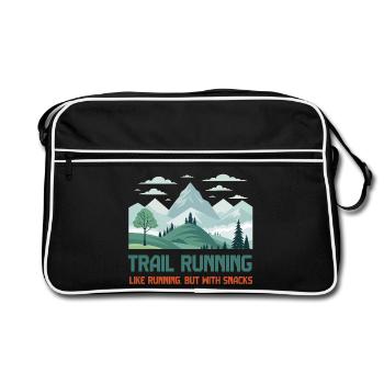 Course sur sentier - Sac Retro - noir/blanc - Devant