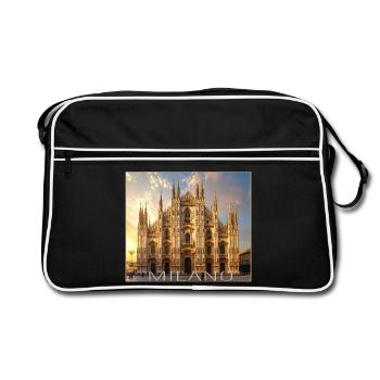 Milan, Milano, Duomo - Sac Retro - noir/blanc - Devant