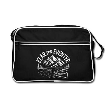 Ready for adventures in the mountains and rivers - Retro Bag - black/white - Front