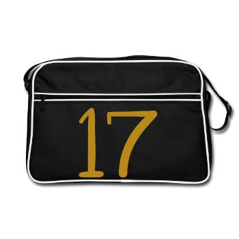 17 - Retro Tasche - Schwarz/Weiß - Vorne