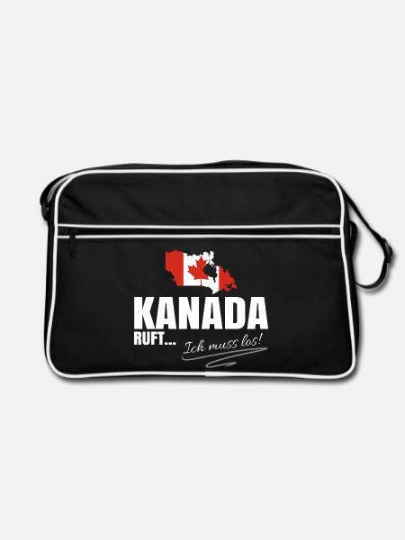 Kanada Auswandern - Retro Tasche - Schwarz/Weiß