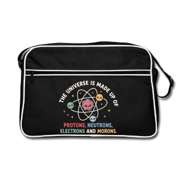 L’univers est inventé - science drôle - Sac Retro - noir/blanc - Devant