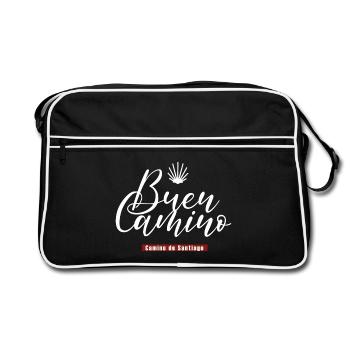 Buen Camino Jakobsweg Camino de Santiago - Sac Retro - noir/blanc - Devant